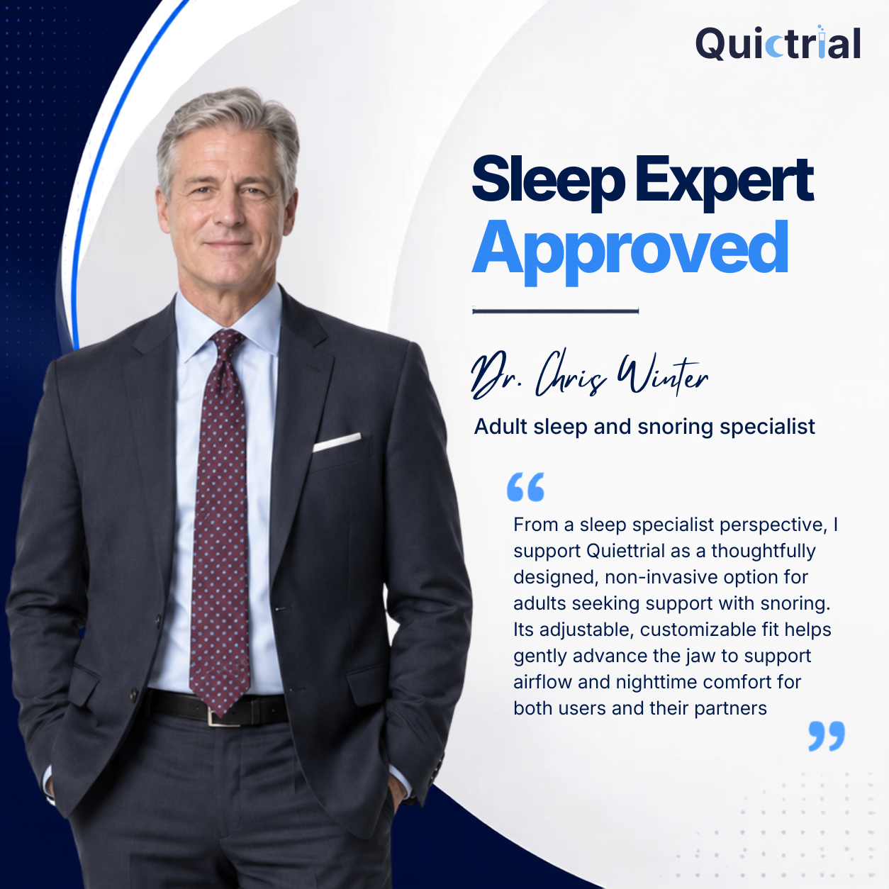 Quiettrial Pro ® Mouthpiece - Stop Snoring First Night