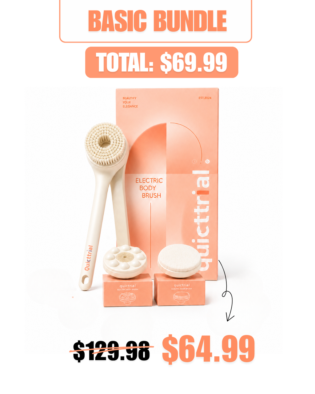 Quiettrial Electric Body Brush