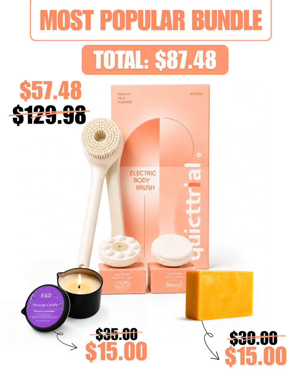 Quiettrial Electric Body Brush