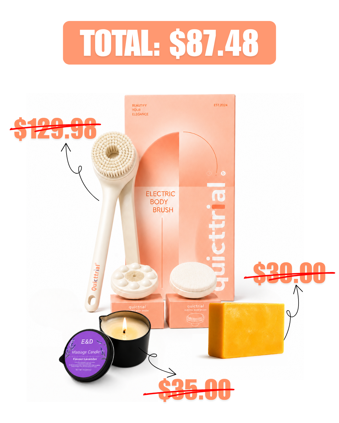 Quiettrial Electric Body Brush