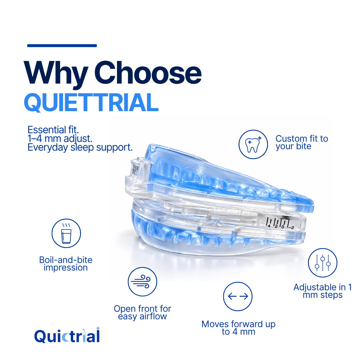 Quiettrial Pro ® Mouthpiece - Stop Snoring First Night