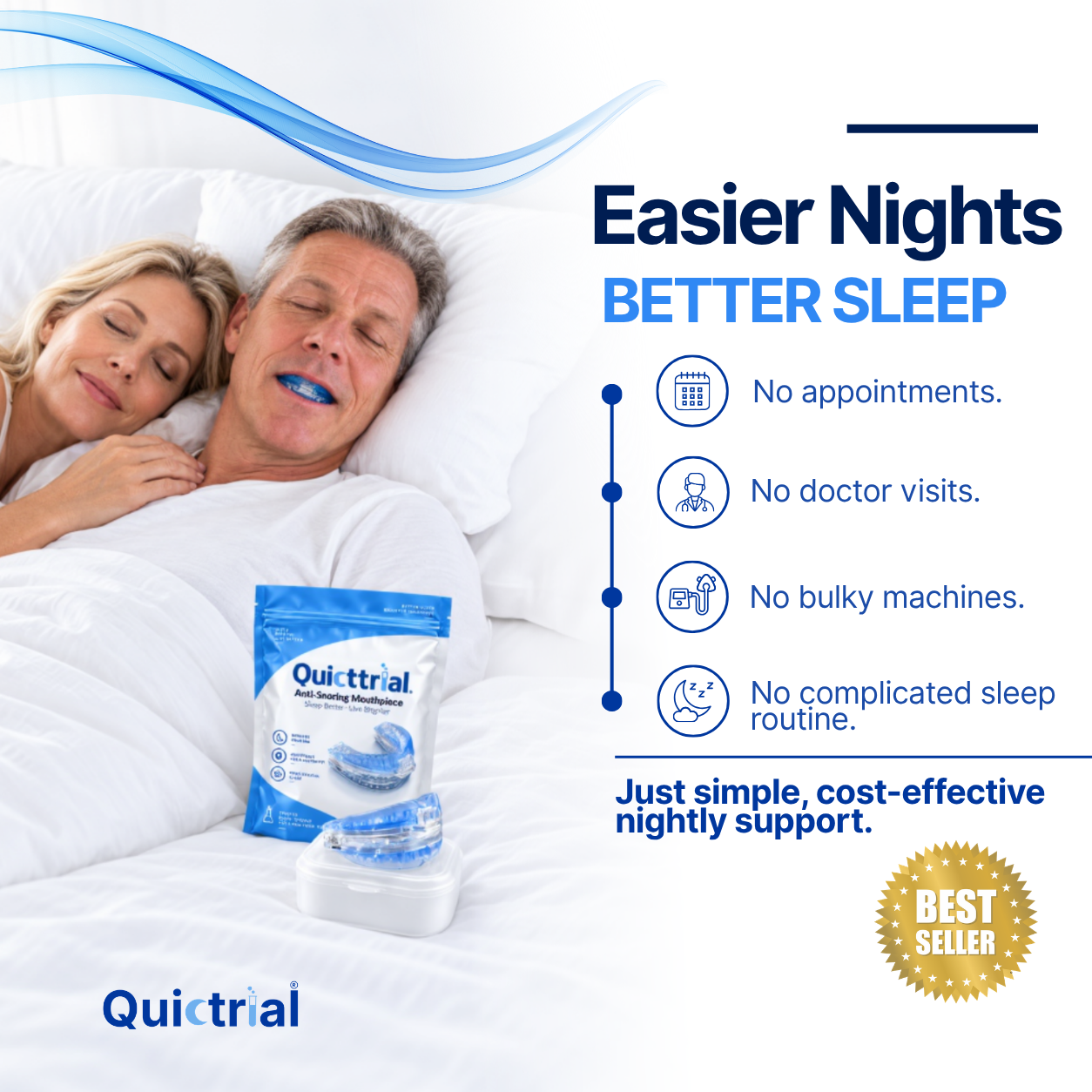 Quiettrial Pro ® Mouthpiece - Stop Snoring First Night