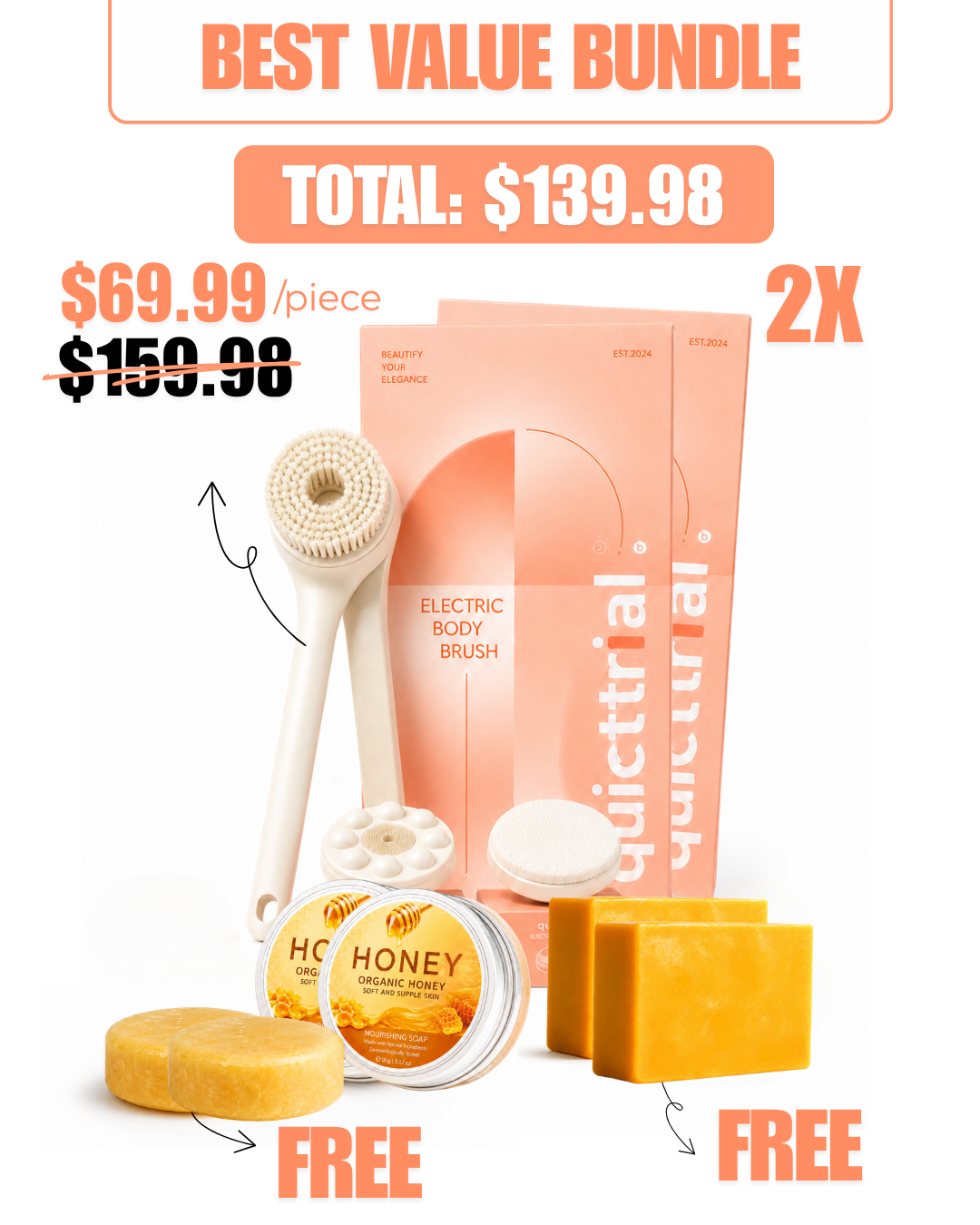 Quiettrial Electric Body Brush