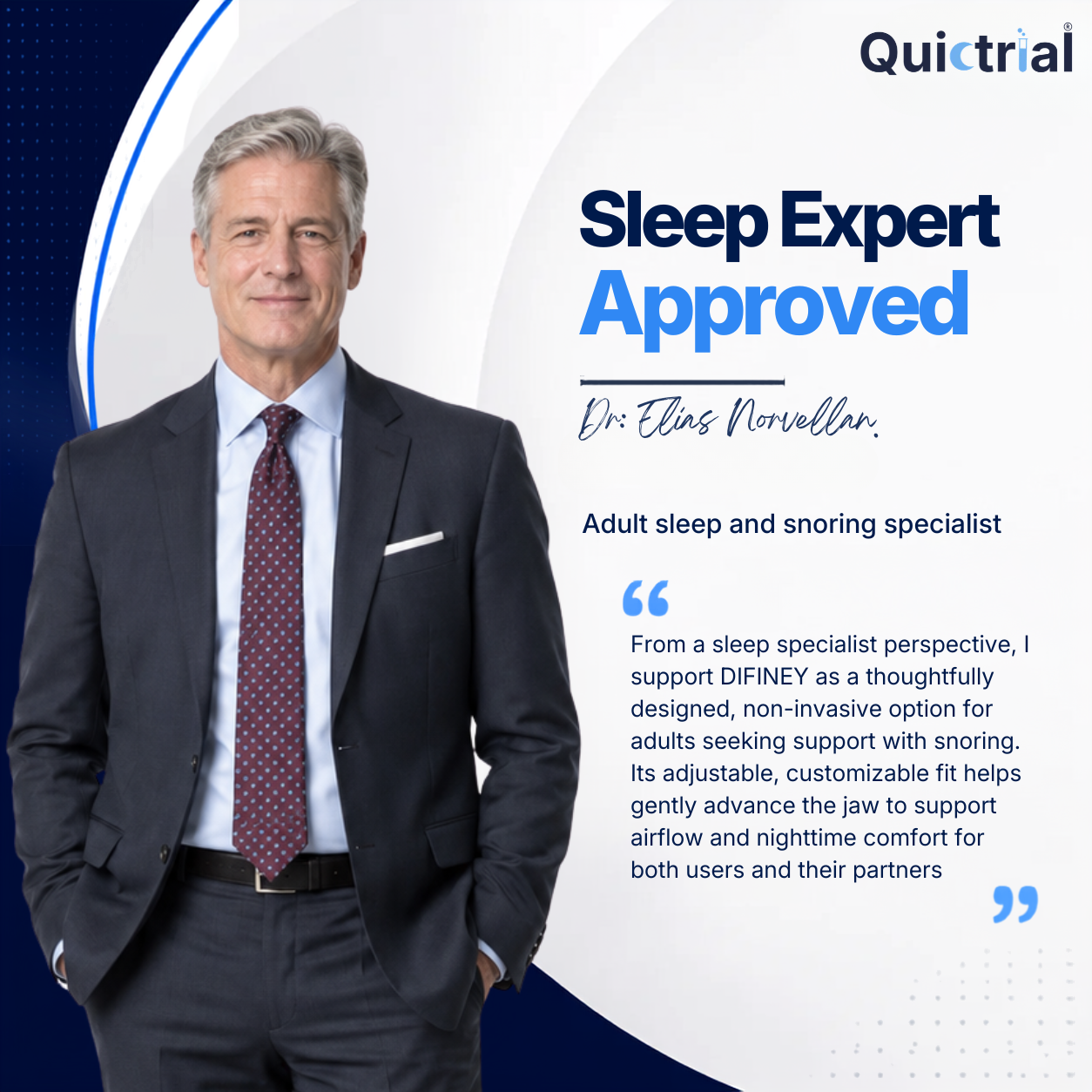 Quiettrial Pro ® Mouthpiece - Stop Snoring First Night