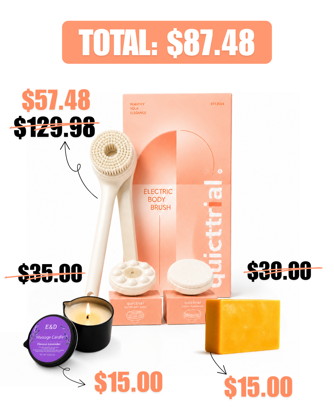 Quiettrial Electric Body Brush